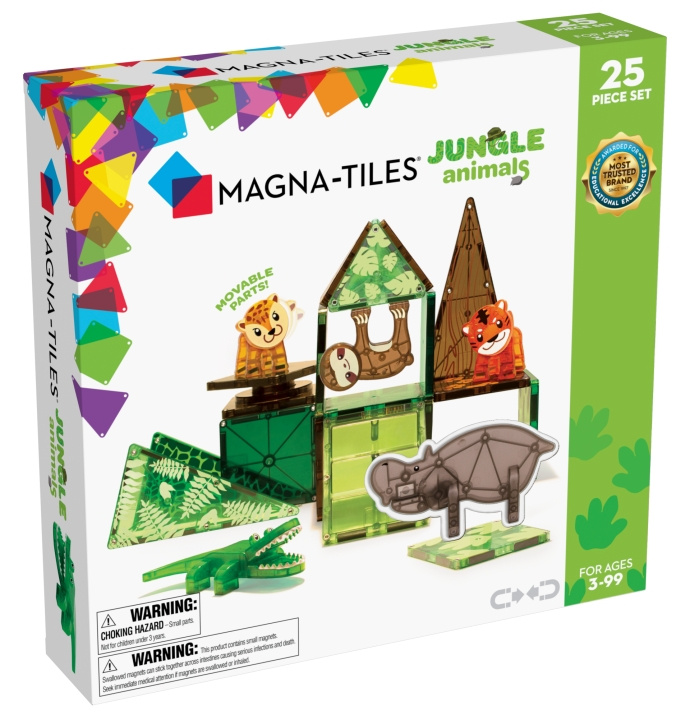 Magna Tiles Magna-Tiles - Jungle Animals 25 pcs set (90222) in the group TOYS, KIDS & BABY PRODUCTS / Toys / Building toys / Toy blocks at TP E-commerce Nordic AB (D27636)