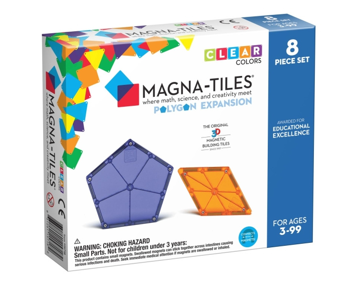 Magna Tiles MAGNA-TILES - Polygons Expansion 8 pcs set (90217) in the group TOYS, KIDS & BABY PRODUCTS / Toys / Building toys / Toy blocks at TP E-commerce Nordic AB (D27642)