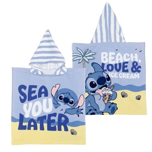 Disney Stitch (blue) - microfiber poncho - 50 x 100 cm (WD16998) in the group BEAUTY & HEALTH / Skin care / Body health / Bath & Shower gels at TP E-commerce Nordic AB (D27685)