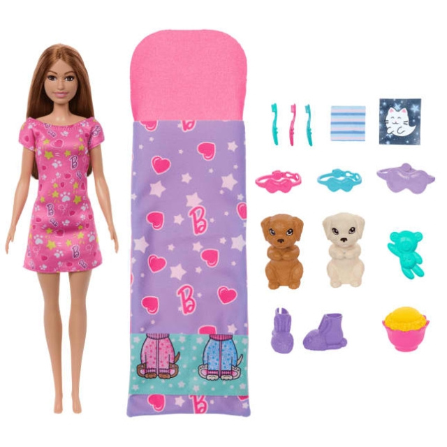 Barbie Puppy Pyjamas Party (HXN01) in the group TOYS, KIDS & BABY PRODUCTS / Toys / Docks & Accessories at TP E-commerce Nordic AB (D27711)
