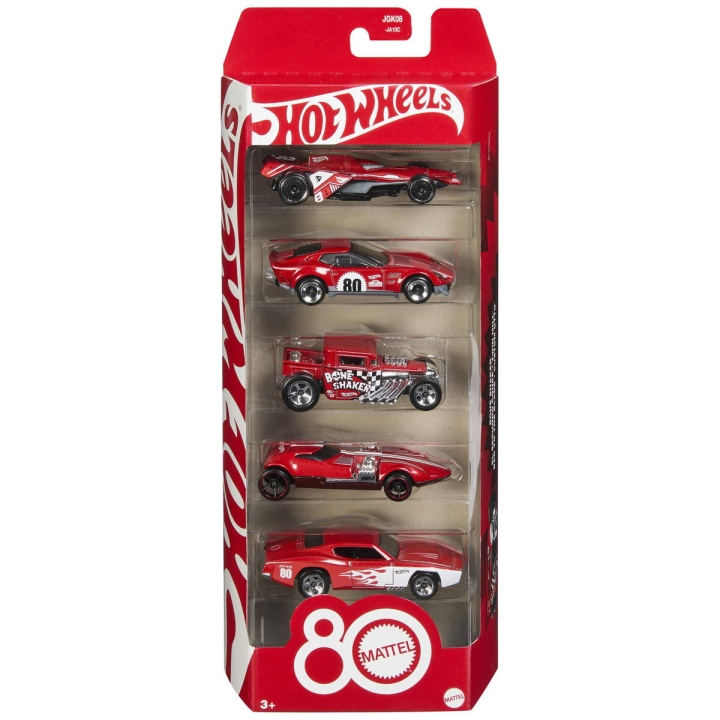 Hot Wheels Basics Mattel 80th 5 Pack (JGK08) in the group TOYS, KIDS & BABY PRODUCTS / Toys / Toy cars at TP E-commerce Nordic AB (D27754)