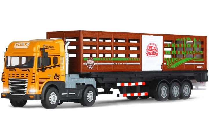 KLX Die-cast truck w/animal trailer, light & sound (534677) in the group TOYS, KIDS & BABY PRODUCTS / Toys / Toy cars at TP E-commerce Nordic AB (D27771)