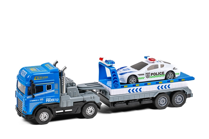 KLX Die-cast truck w/hanger, police car, light & sound (534680) in the group TOYS, KIDS & BABY PRODUCTS / Toys / Toy cars at TP E-commerce Nordic AB (D27774)