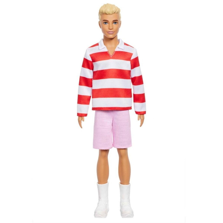 Barbie Fashionista Ken Doll Red & White Stripes (HYV01) in the group TOYS, KIDS & BABY PRODUCTS / Toys / Docks & Accessories at TP E-commerce Nordic AB (D27847)