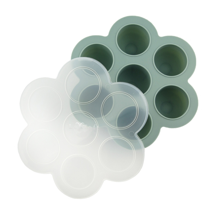 Le Toft Baby Food Freezer Cubes - Smokey Green - 75 ml per compartment in the group TOYS, KIDS & BABY PRODUCTS / Eat & Drink / Children\'s tableware at TP E-commerce Nordic AB (D27893)