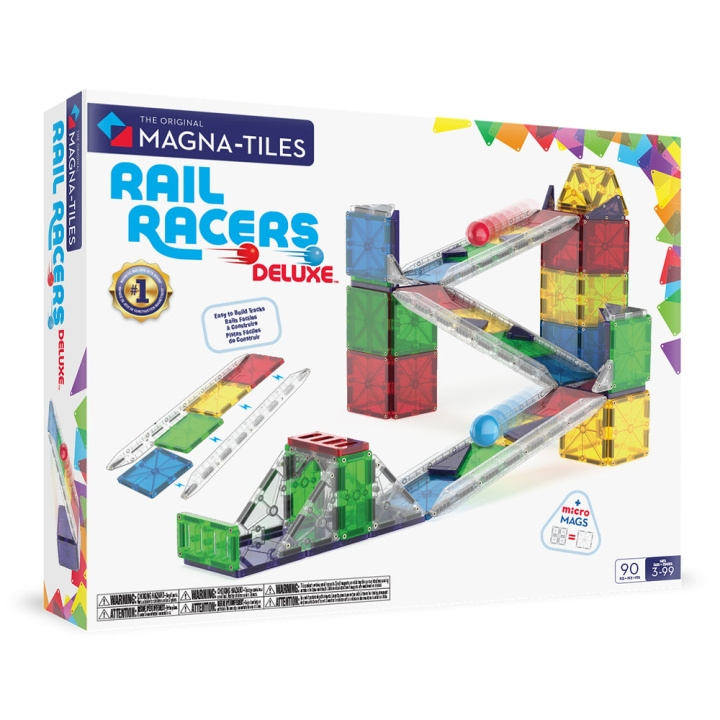 Magna Tiles Rail Racers Deluxe™ 90 Piece Set (90361) in the group TOYS, KIDS & BABY PRODUCTS / Toys / Building toys / Toy blocks at TP E-commerce Nordic AB (D27988)