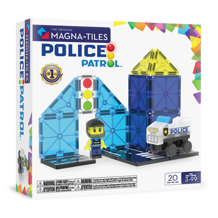 Magna Tiles Police Patrol™ 20 Piece Set (90353) in the group TOYS, KIDS & BABY PRODUCTS / Toys / Building toys / Toy blocks at TP E-commerce Nordic AB (D27990)