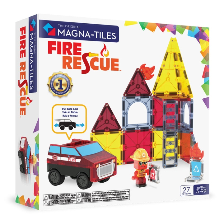 Magna Tiles Magna-Tiles - Fire Rescue™ 27 Piece Set (90360) in the group TOYS, KIDS & BABY PRODUCTS / Toys / Building toys / Toy blocks at TP E-commerce Nordic AB (D27992)