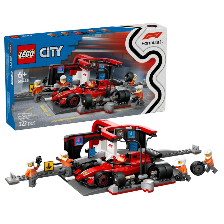 LEGO LEGO City - F1® Pit Stop & Pit Crew with Ferrari Car (60443) in the group TOYS, KIDS & BABY PRODUCTS / Toys / Building toys / Lego at TP E-commerce Nordic AB (D28008)
