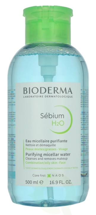 Bioderma Sebium H2O With Pump 500 ml Combination/Oily Skin in the group BEAUTY & HEALTH / Skin care / Face / Face Water & Facemist at TP E-commerce Nordic AB (D28156)