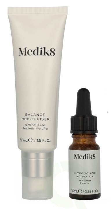Medik8 Balance Moisturiser & Glycolic Acid Activator 55 ml Balance Moisturise 50ml/Glycolic Acid Activator 5ml in the group BEAUTY & HEALTH / Skin care / Face / Skin serum at TP E-commerce Nordic AB (D28270)
