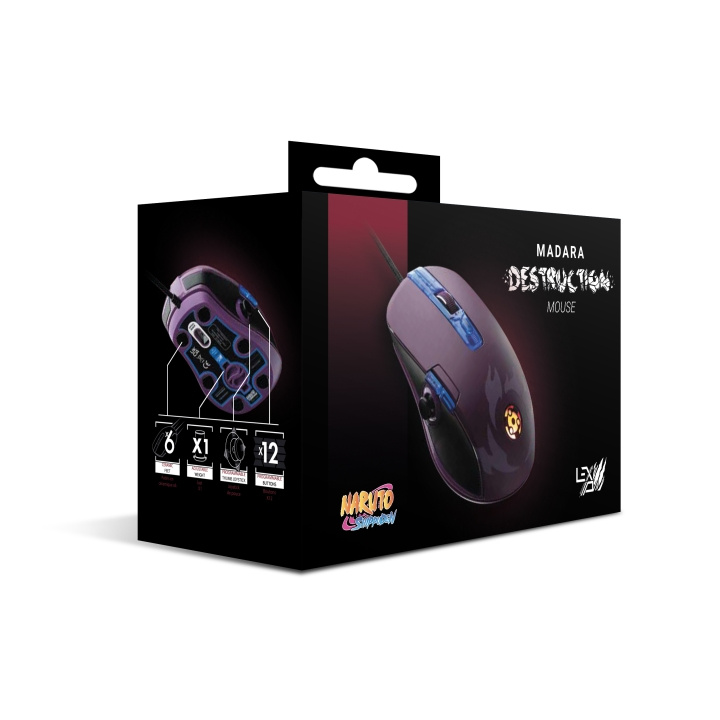 Lexip Madara Mouse Design By Tsume - Naruto Shippuden in the group COMPUTERS & PERIPHERALS / GAMING / Mice at TP E-commerce Nordic AB (D28419)