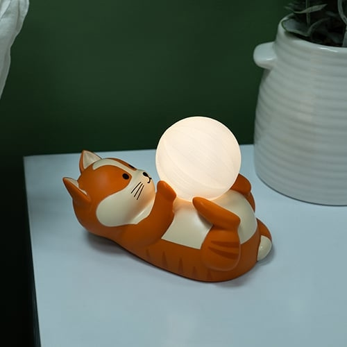 Fizz Creations Luna the Cat Mood Light - Warm white - 20 cm in the group TOYS, KIDS & BABY PRODUCTS / Children\'s room / Baby lamps at TP E-commerce Nordic AB (D28425)