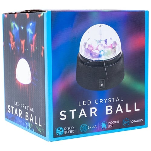 Fizz Creations Disco LED Crystal Starball - Multi-colored in the group Sport, leisure & Hobby / Fun stuff / Smart home at TP E-commerce Nordic AB (D28427)