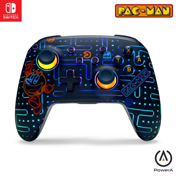 PowerA Enhanced Wireless Controller - PAC-MAN Neon Arcade (Lumectra)/ Nintendo Switch in the group HOME ELECTRONICS / Game consoles & Accessories / Nintendo Switch at TP E-commerce Nordic AB (D28580)