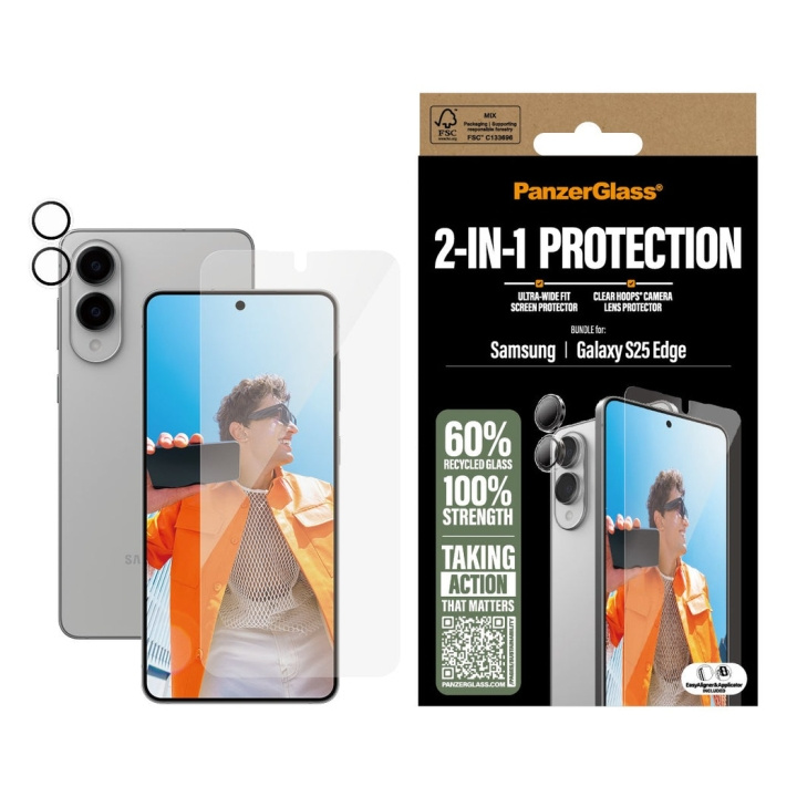 Panzer Glass - 2-in-1 Pack Samsung S25 Edge in the group SMARTPHONE & TABLETS / Phone cases / Samsung at TP E-commerce Nordic AB (D28645)