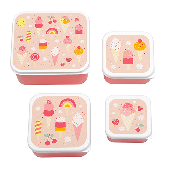 A little lovely company Lunch & Snack Box Set - Icecream in the group TOYS, KIDS & BABY PRODUCTS / Eat & Drink / Children\'s tableware at TP E-commerce Nordic AB (D28664)