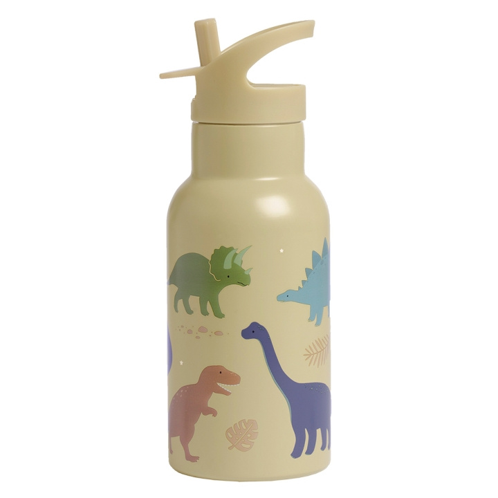 A little lovely company Stainless steel drinking bottle - Dino - 7.3 x 20 x 7.3 cm in the group TOYS, KIDS & BABY PRODUCTS / Eat & Drink / Baby bottle & Accessories at TP E-commerce Nordic AB (D28678)