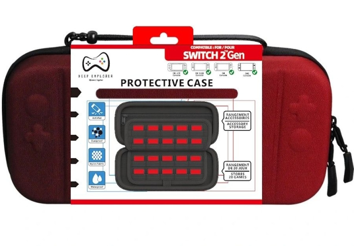 Deep Explorer Protective Case Red in the group HOME ELECTRONICS / Game consoles & Accessories / Nintendo Switch 2 at TP E-commerce Nordic AB (D28730)
