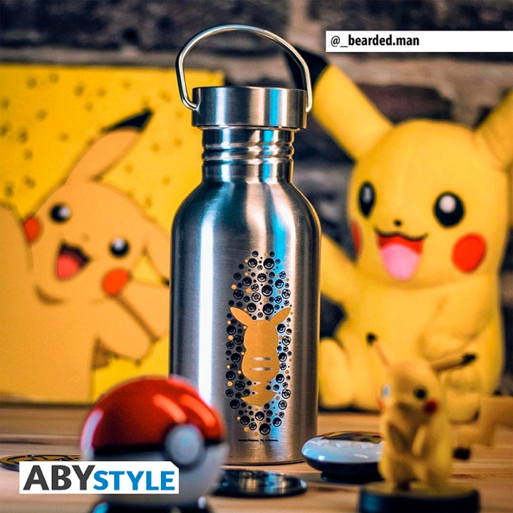 Abysse Pokemon Canteen Steel Bottle - Pikachu - 500ml in the group TOYS, KIDS & BABY PRODUCTS / Eat & Drink / Baby bottle & Accessories at TP E-commerce Nordic AB (D28770)