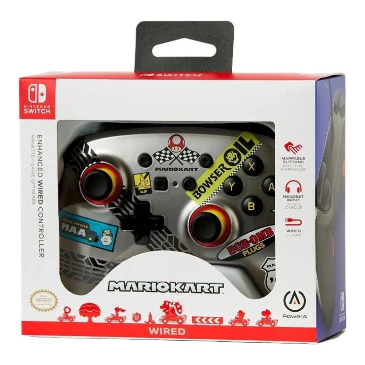 PowerA Enhanced Wired Controller for Nintendo Switch - Mario Kart in the group HOME ELECTRONICS / Game consoles & Accessories / Nintendo Switch / Accessories at TP E-commerce Nordic AB (D28773)