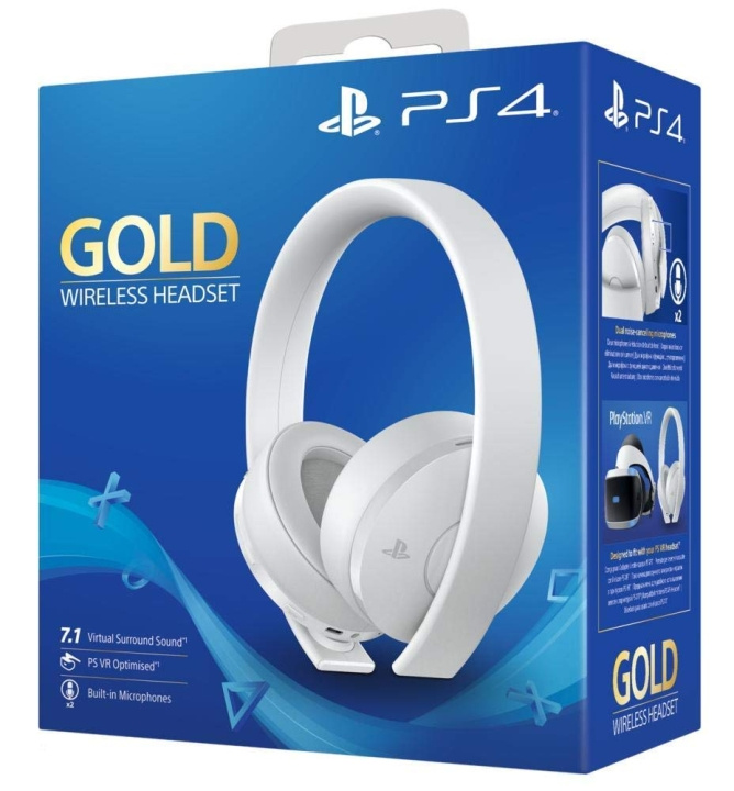Sony PS4 Official Sony Gold Wireless Headset - White Edition in the group HOME ELECTRONICS / Game consoles & Accessories / Sony PlayStation 4 at TP E-commerce Nordic AB (D28830)