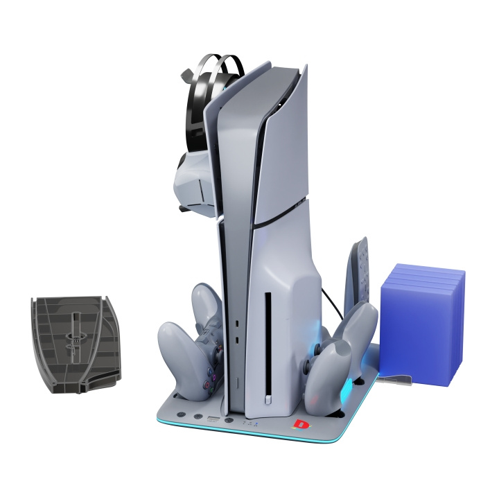 iMP TECH DLX+LED Multi Function Charge and Cool Stand - 30th Anniversary Limited Edition - Grey in the group HOME ELECTRONICS / Game consoles & Accessories / Sony PlayStation 5 at TP E-commerce Nordic AB (D28880)