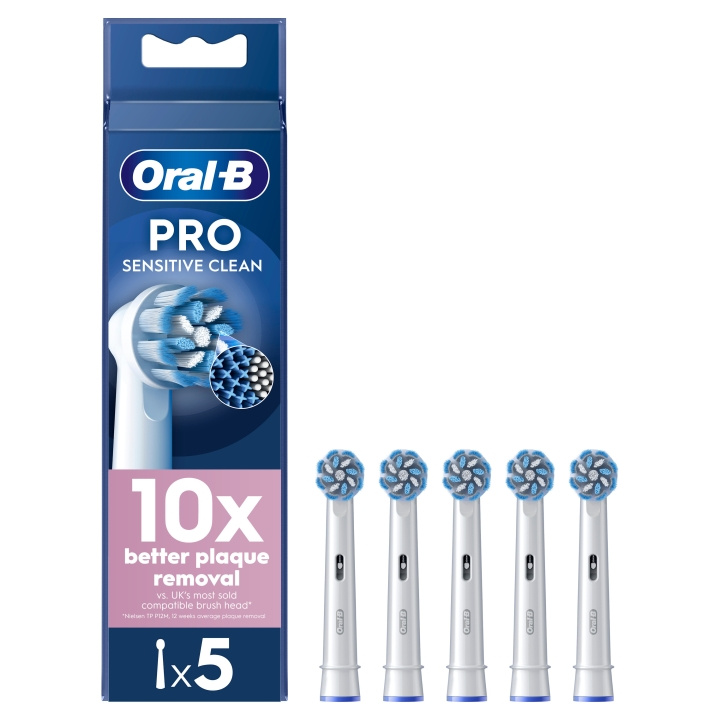 Oral B Pro Sensitive Clean Toothbrush Heads - White - 5 Counts in the group BEAUTY & HEALTH / Oral care / Accessories for electric toothbrushes at TP E-commerce Nordic AB (D28909)