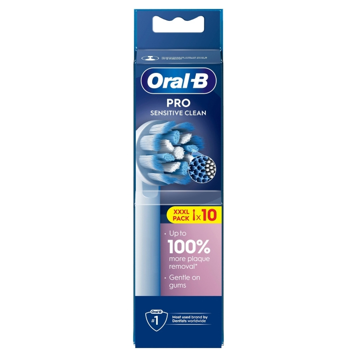 Oral B Pro Sensitive Clean Toothbrush Heads - White - 10 Counts in the group BEAUTY & HEALTH / Oral care / Accessories for electric toothbrushes at TP E-commerce Nordic AB (D28911)