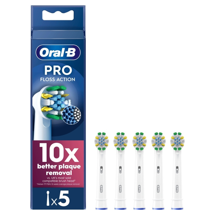 Oral B Pro Floss Action Toothbrush Heads - White - 5 Counts in the group BEAUTY & HEALTH / Oral care / Accessories for electric toothbrushes at TP E-commerce Nordic AB (D28915)