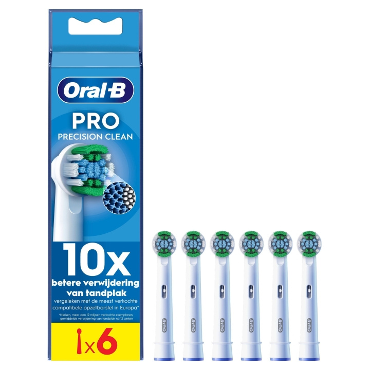 Oral B Pro Precision Clean Toothbrush Heads - 6 Counts - White in the group BEAUTY & HEALTH / Oral care / Accessories for electric toothbrushes at TP E-commerce Nordic AB (D28916)