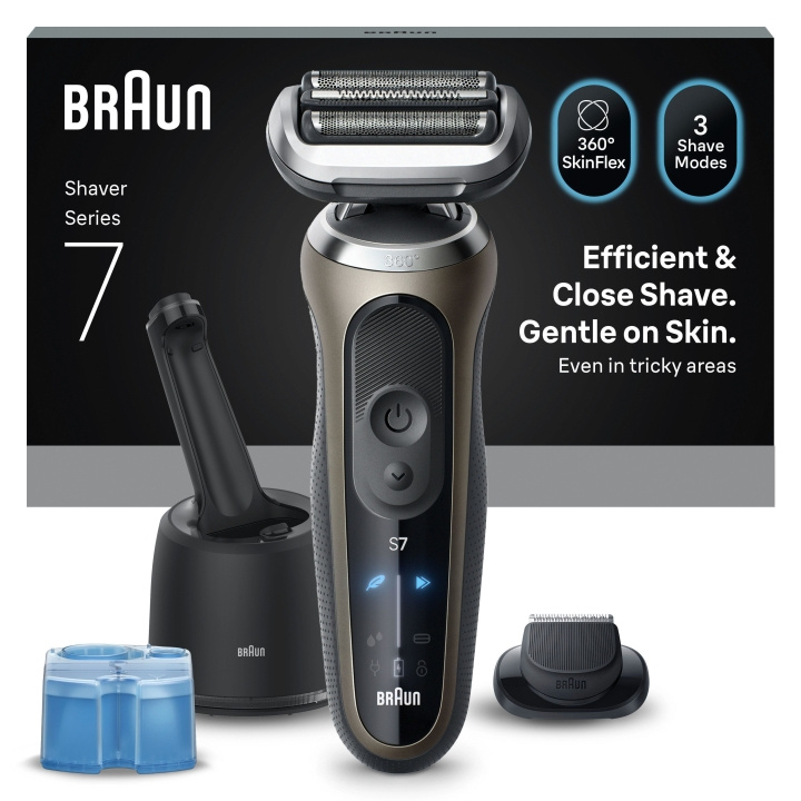 Braun Series 7 Electric Shaver, SmartCare Center, +1 Attachment, 72-C7200CC - Gold in the group BEAUTY & HEALTH / Hair & Styling / Shaving & Trimming / Shavers at TP E-commerce Nordic AB (D28942)