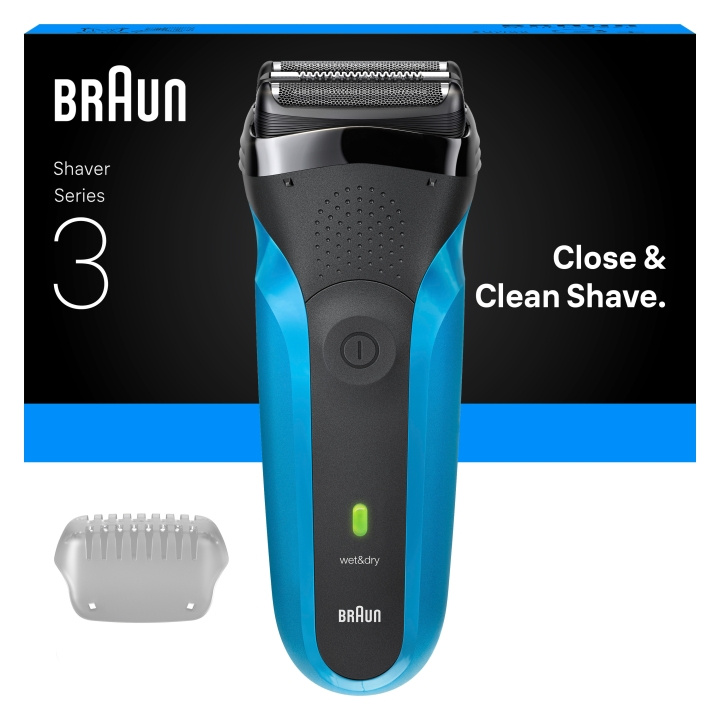 Braun Series 3 Electric Shaver, Wet & Dry, 310S - Blue in the group BEAUTY & HEALTH / Hair & Styling / Shaving & Trimming / Shavers at TP E-commerce Nordic AB (D28944)