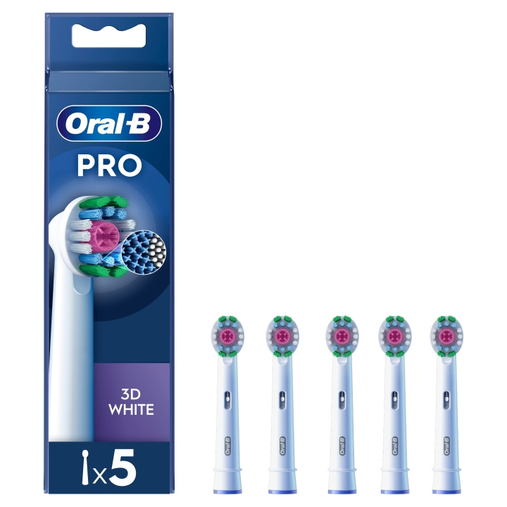 Oral B Pro 3D White Toothbrush Heads - White - 5 count in the group BEAUTY & HEALTH / Oral care / Accessories for electric toothbrushes at TP E-commerce Nordic AB (D29024)