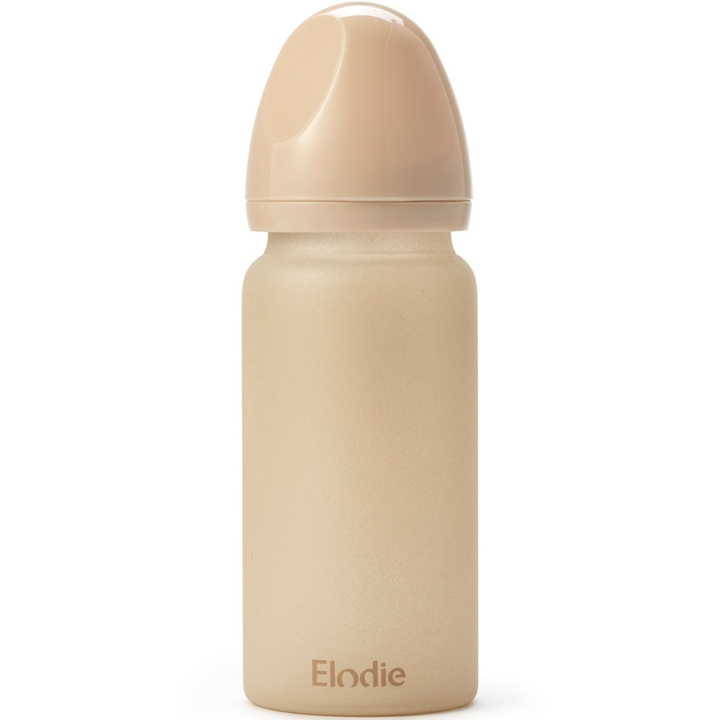 Elodie Details Glass Feeding Bottle, Pure Khaki in the group TOYS, KIDS & BABY PRODUCTS / Eat & Drink / Baby bottle & Accessories at TP E-commerce Nordic AB (D29031)
