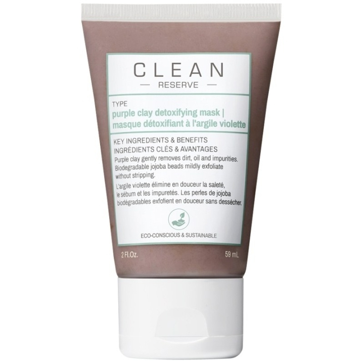 Clean Reserve - Purple Clay Detox Face Mask 59ml in the group BEAUTY & HEALTH / Skin care / Face / Masks at TP E-commerce Nordic AB (D29406)