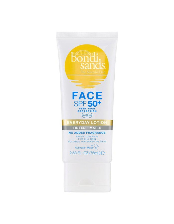 Bondi Sands Everyday Matte Tinted Face Lotion - SPF 50+ - 75 ml in the group BEAUTY & HEALTH / Skin care / Tanning / Sunscreen at TP E-commerce Nordic AB (D29433)