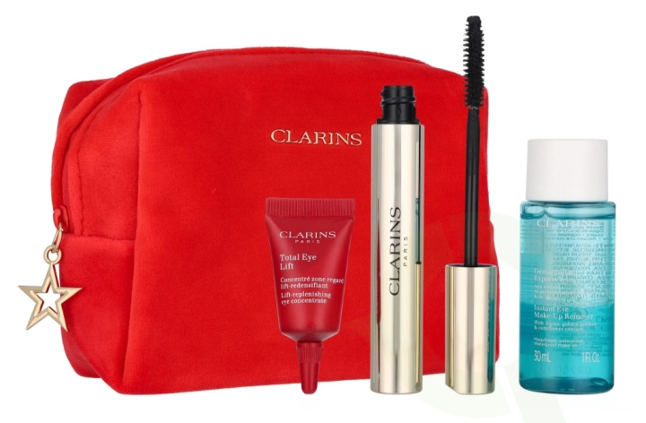 Clarins Supra Volume Mascara Set 41 ml Supra Volume Mascara 8ml/3ml/30ml in the group BEAUTY & HEALTH / Makeup / Eyes & Eyebrows / Mascara at TP E-commerce Nordic AB (D29598)