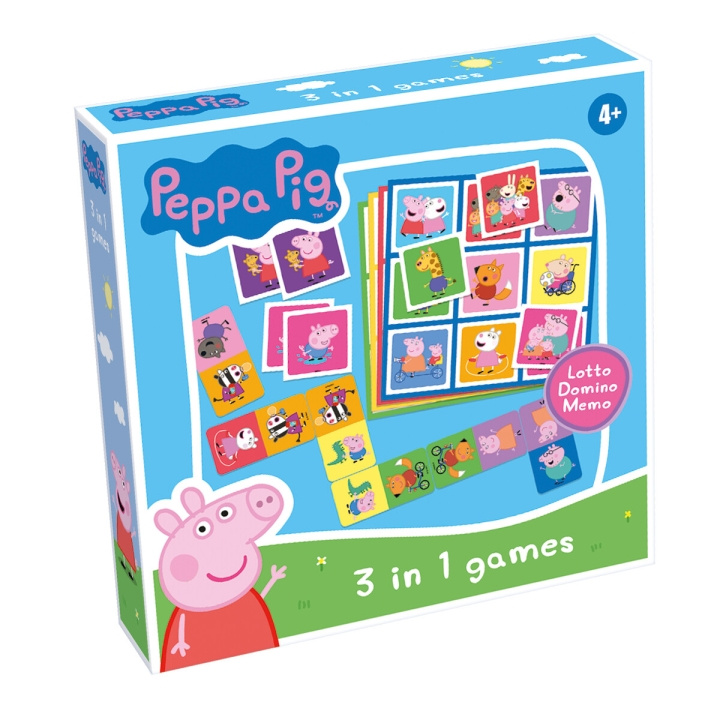 Peppa Pig 3 in 1 Memo (60480) in the group TOYS, KIDS & BABY PRODUCTS / Games / Board games at TP E-commerce Nordic AB (D29681)