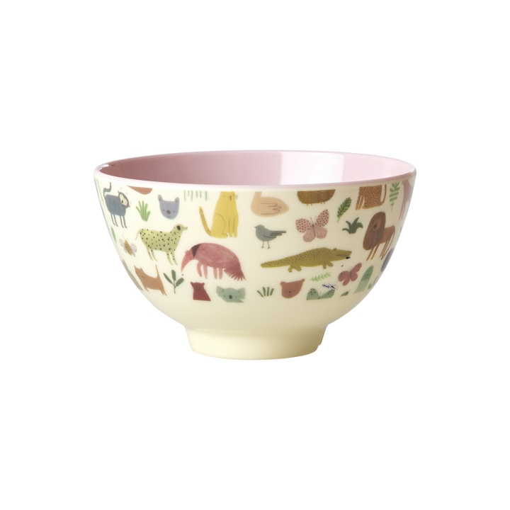 RICE Melamine Bowl Small 300 ml Pink Sweet Jungle Print in the group TOYS, KIDS & BABY PRODUCTS / Eat & Drink / Children\'s tableware at TP E-commerce Nordic AB (D29687)