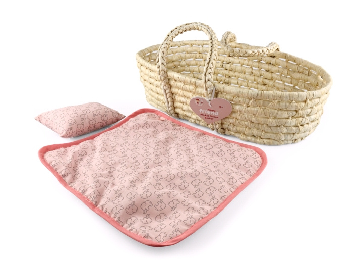 Happy Friend Wicker Moses Basket (504318) in the group TOYS, KIDS & BABY PRODUCTS / Toys / Docks & Accessories at TP E-commerce Nordic AB (D29717)
