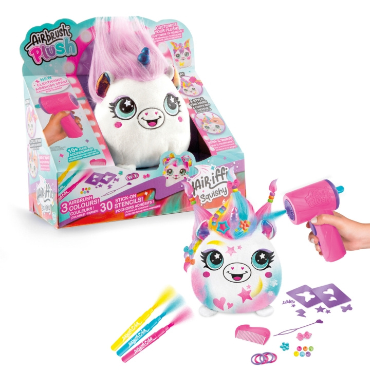 Airbrush Plush Hair\'iffic 17cm Squish Pal - Princess (1040111) in the group TOYS, KIDS & BABY PRODUCTS / Baby toys / stuffed animals at TP E-commerce Nordic AB (D29752)