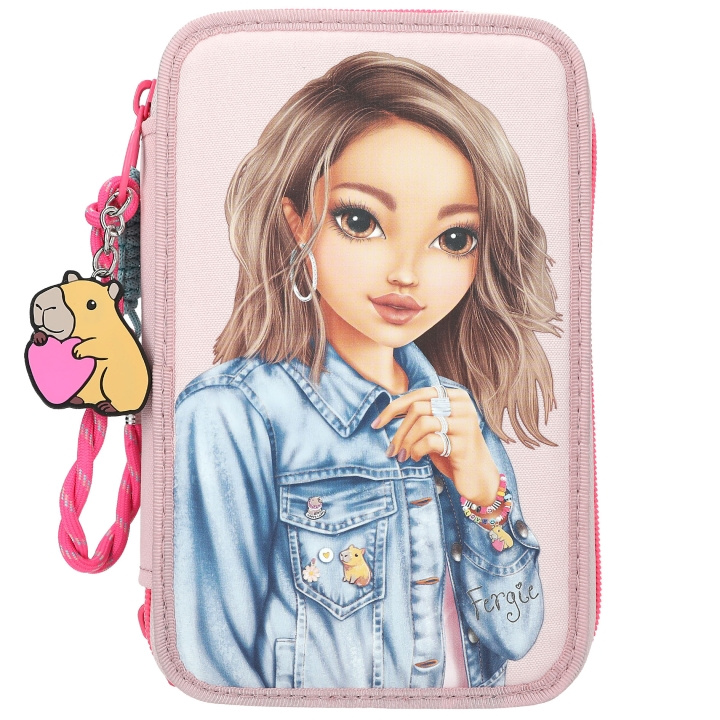 TOPModel Triple Pencil Case Capybara - Rose in the group TOYS, KIDS & BABY PRODUCTS / Toys / Pencil case at TP E-commerce Nordic AB (D29933)