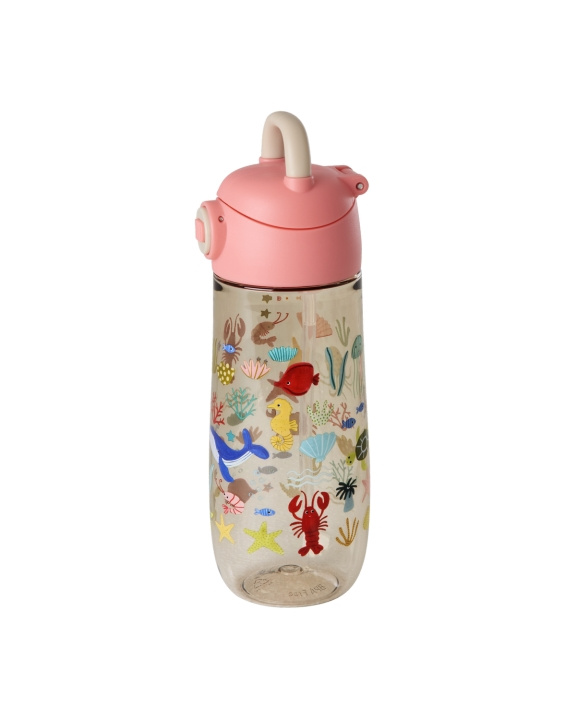 RICE Plastic Kids Drinking Bottle with Coral Ocean Print - 550 ml (PLBOT-OCEI) in the group TOYS, KIDS & BABY PRODUCTS / Eat & Drink / Baby bottle & Accessories at TP E-commerce Nordic AB (D29974)