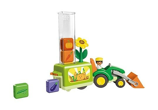 Playmobil Junior: Tractor with Load and Drop Planter (71773) in the group TOYS, KIDS & BABY PRODUCTS / Toys / Figures, Miniatures & accessories at TP E-commerce Nordic AB (D30000)