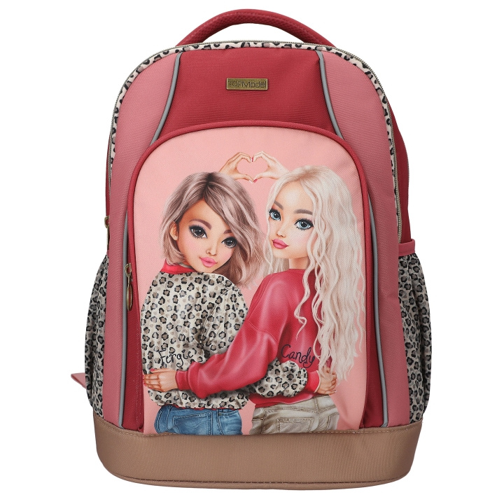 TOPModel School Backpack LEOHEART - Pink, Berry Red, Brown in the group TOYS, KIDS & BABY PRODUCTS / Travel / Bags for kids / Backpacks at TP E-commerce Nordic AB (D30087)