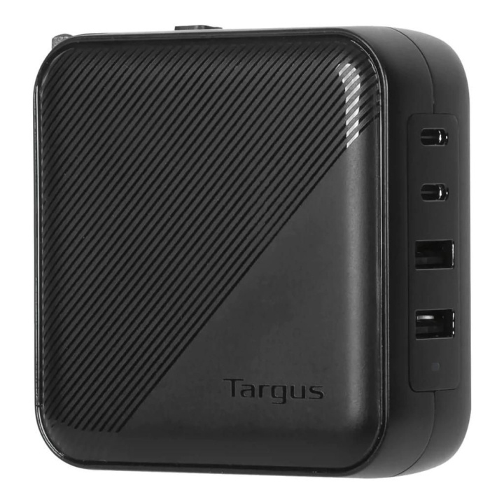 Targus PowerElite Universal 100 W 4- Port GaN Wall-Charger - with Travel Adapters in the group SMARTPHONE & TABLETS / Chargers & Cables / Wall charger / Wall charger USB-C at TP E-commerce Nordic AB (D30163)