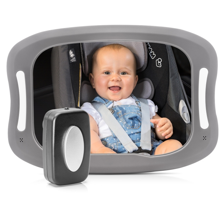 Reer BabyView Car Mirror with Light - Grey - 29 x 8 x 24 cm in the group Sport, leisure & Hobby / Fun stuff / Smart home at TP E-commerce Nordic AB (D30289)