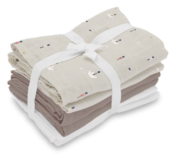 Vanilla Copenhagen Muslins 6 Pack - Cozy Grey - 70 x 70 cm (MUSL8524) in the group TOYS, KIDS & BABY PRODUCTS / Children\'s textiles / Bedding / Baby sheets at TP E-commerce Nordic AB (D30315)