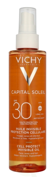 Vichy Capital Soleil Invisible Oil Protective Oil SPF30 200 ml in the group BEAUTY & HEALTH / Skin care / Tanning / Sunscreen at TP E-commerce Nordic AB (D30517)